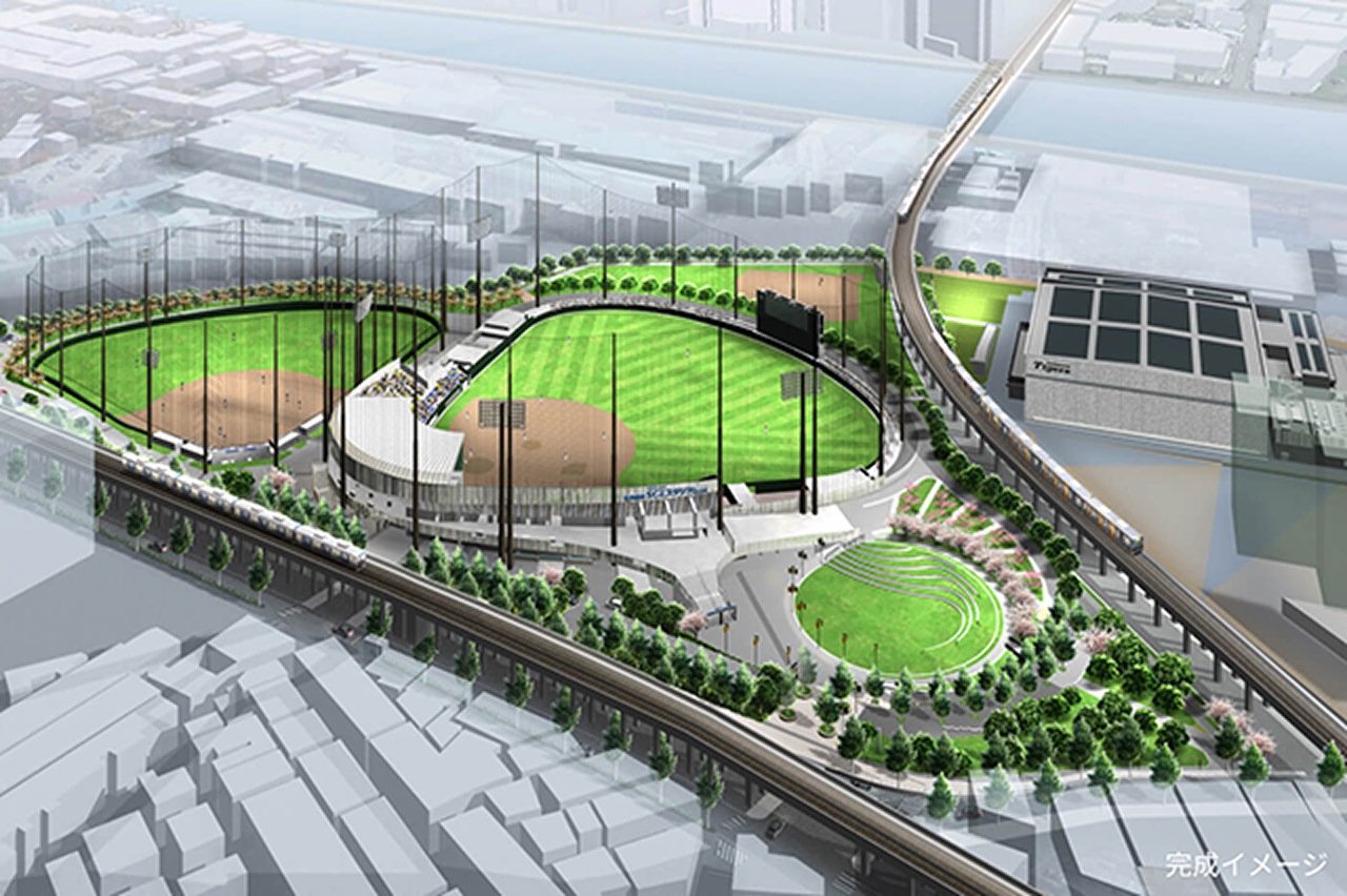 ゼロカーボンベースボールパーク(資金使途) 完成イメージ図