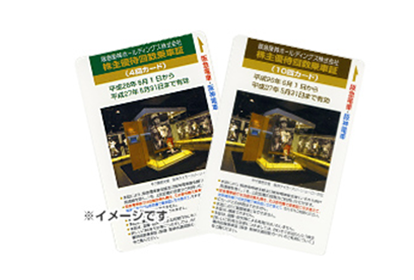 株主優待乗車証　共通回数カードイメージ