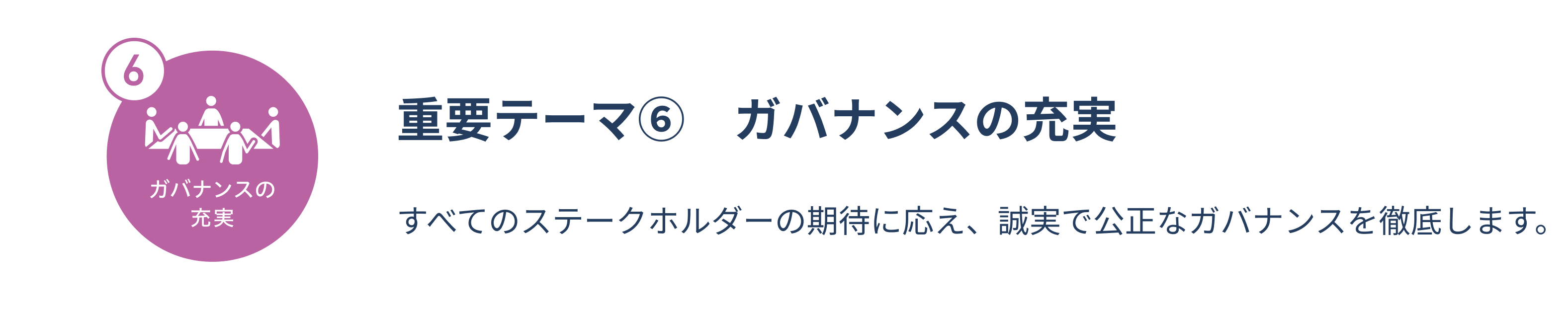 重要テーマ6　ガバナンスの充実