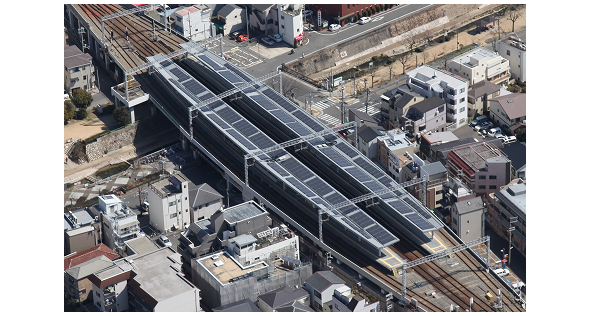 太陽光パネル　阪神　大石駅