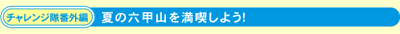 チャレンジ隊番外編 夏の六甲山を満喫しよう！