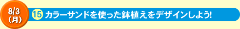 カラーサンドを使った鉢植えをデザインしよう！