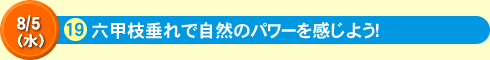 六甲枝垂れで自然のパワーを感じよう！