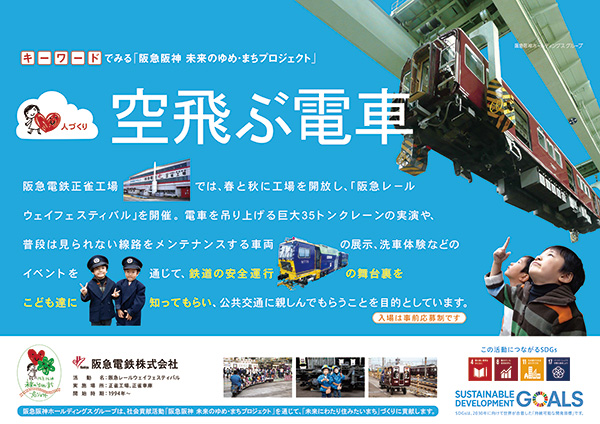ポスター キーワードで見る 阪急阪神 未来のゆめ まちプロジェクト 04 空飛ぶ電車 阪急電鉄 阪急レールウェイフェスティバル ポスター キーワードで見る 阪急阪神 未来のゆめ まちプロジェクト 04 空飛ぶ電車 阪急電鉄 阪急レールウェイフェスティバル