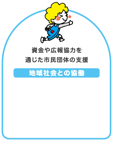 地域社会との協働 資金や広報協力を通じた市民団体の支援