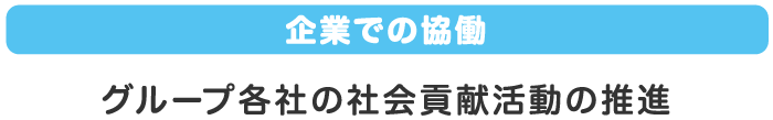 企業での協働 グループ各社の社会貢献活動の推進